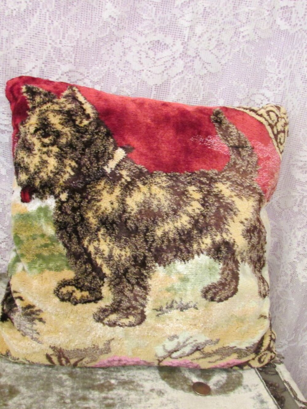 Vintage Scotty Dog Plus Others Double Sided Pillow